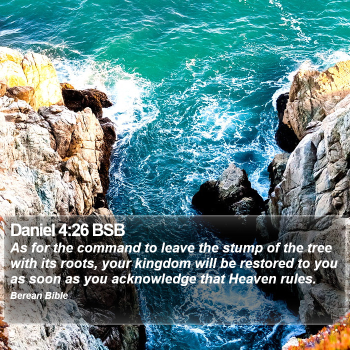 Daniel 4:26 BSB Bible Study