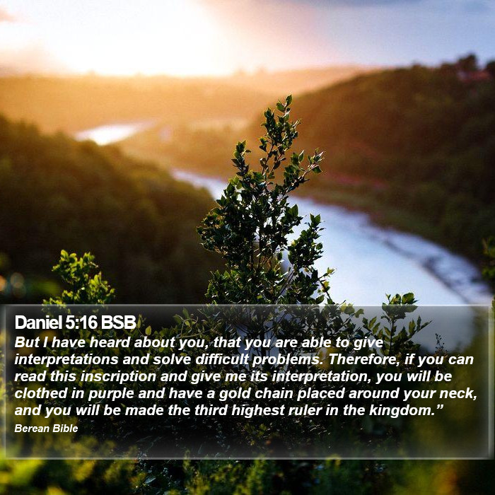 Daniel 5:16 BSB Bible Study