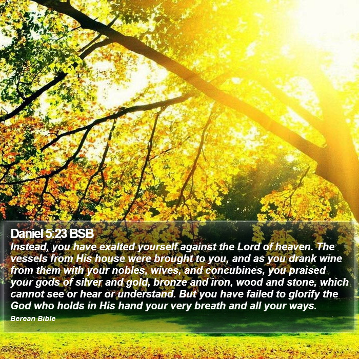 Daniel 5:23 BSB Bible Study