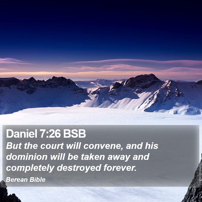 Daniel 7:26 BSB Bible Study