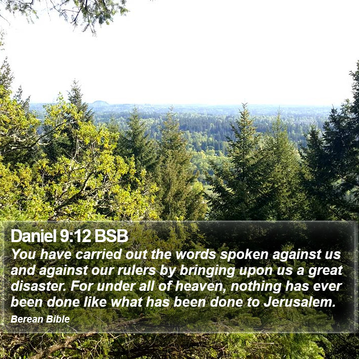 Daniel 9:12 BSB Bible Study