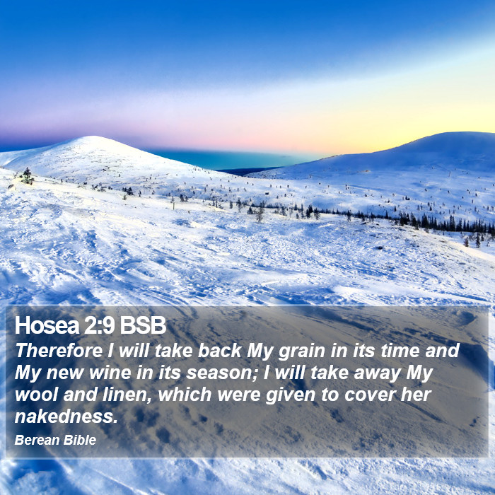 Hosea 2:9 BSB Bible Study