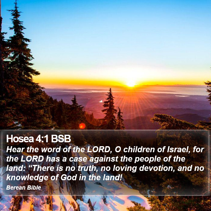 Hosea 4:1 BSB Bible Study