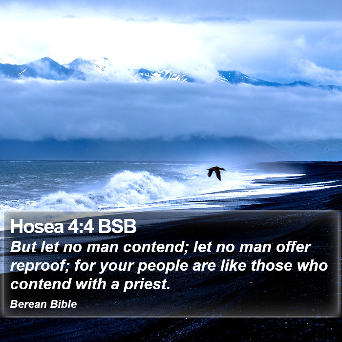 Hosea 4:4 BSB Bible Study