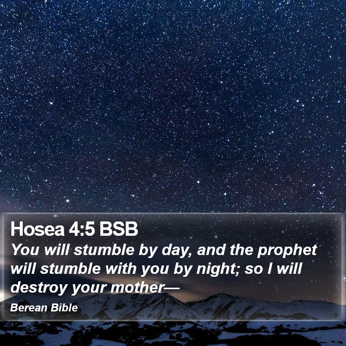 Hosea 4:5 BSB Bible Study