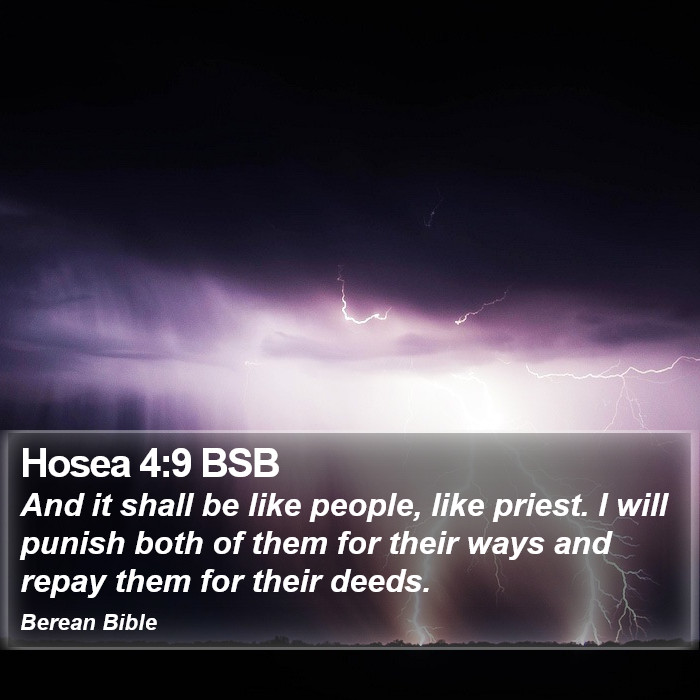 Hosea 4:9 BSB Bible Study