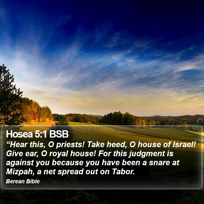 Hosea 5:1 BSB Bible Study