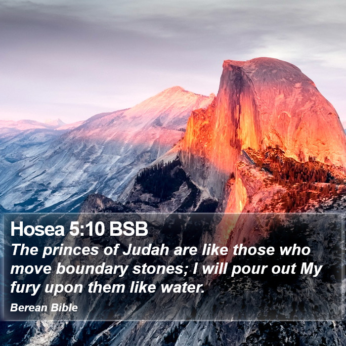 Hosea 5:10 BSB Bible Study