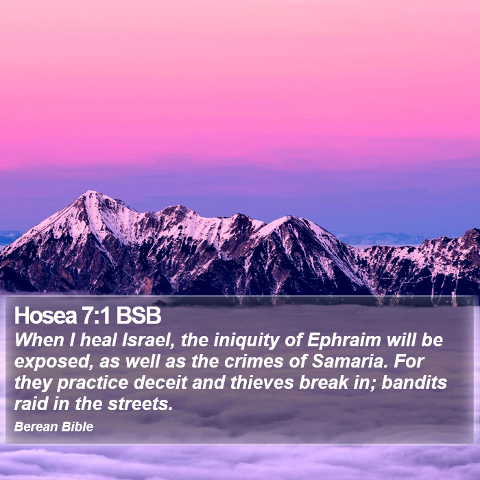 Hosea 7:1 BSB Bible Study