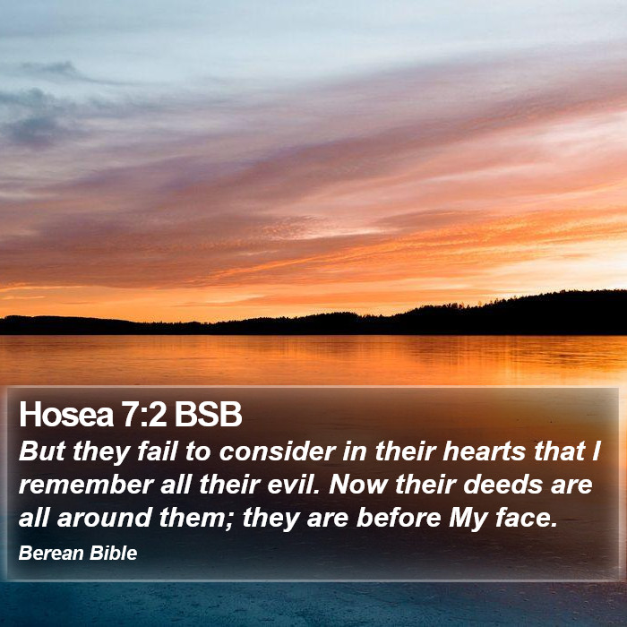 Hosea 7:2 BSB Bible Study