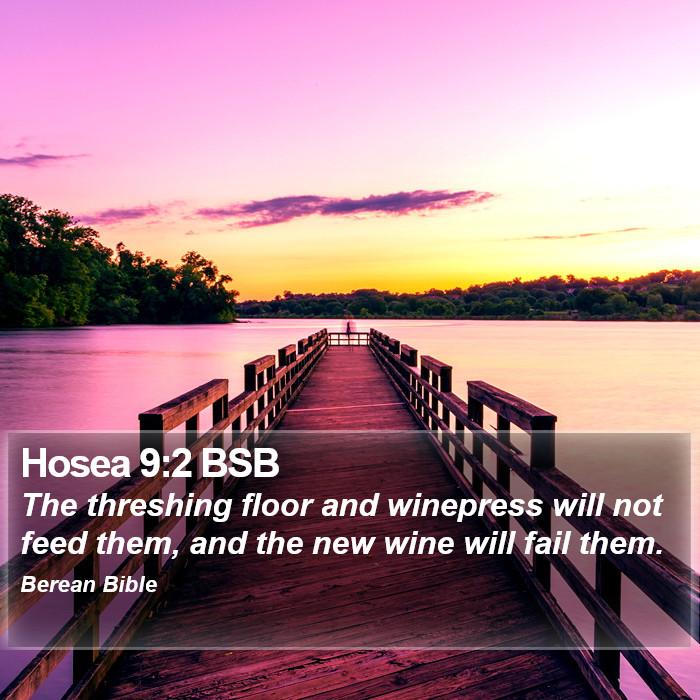 Hosea 9:2 BSB Bible Study