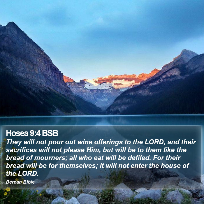 Hosea 9:4 BSB Bible Study