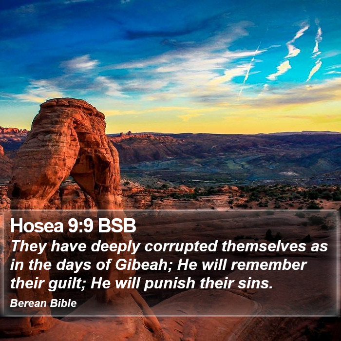 Hosea 9:9 BSB Bible Study