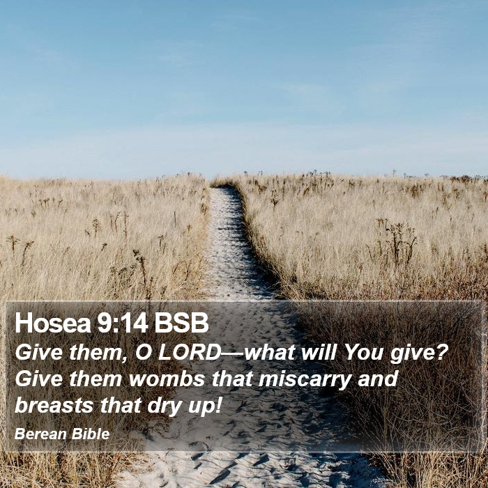 Hosea 9:14 BSB Bible Study