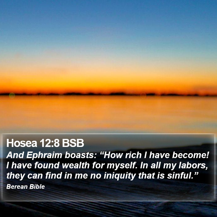 Hosea 12:8 BSB Bible Study