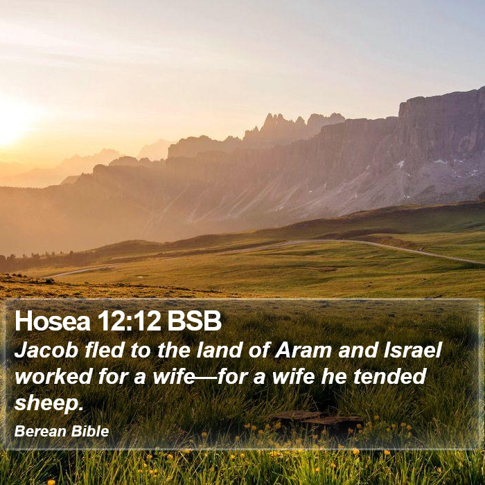 Hosea 12:12 BSB Bible Study