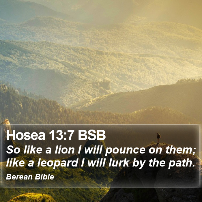 Hosea 13:7 BSB Bible Study