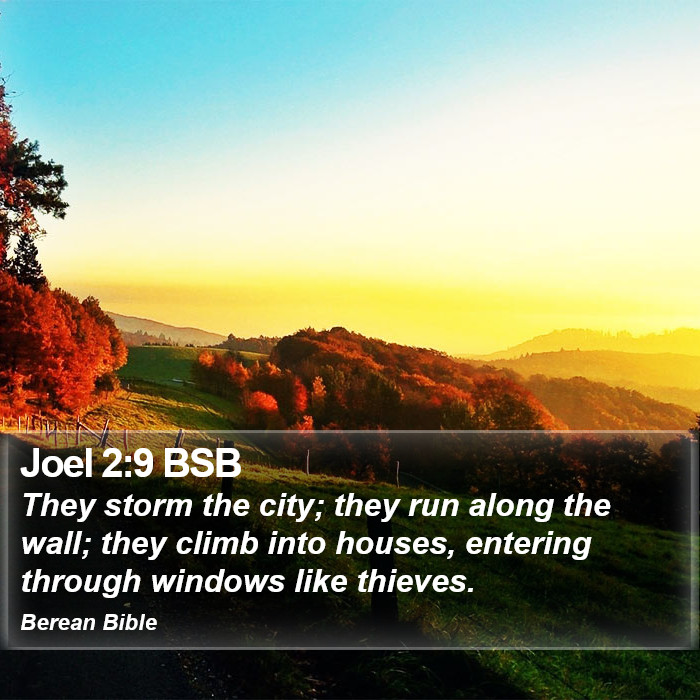 Joel 2:9 BSB Bible Study