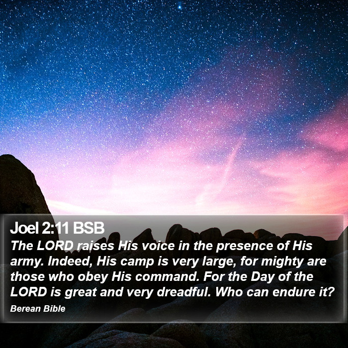 Joel 2:11 BSB Bible Study