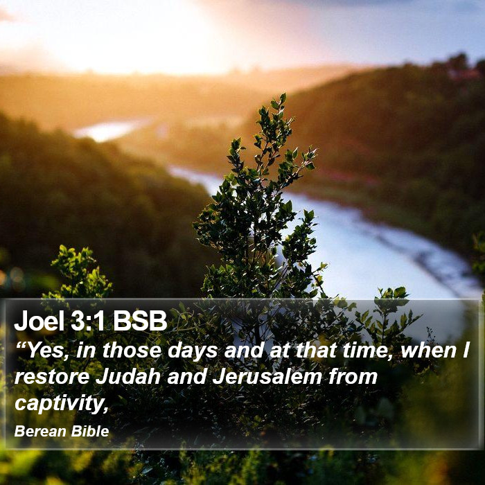 Joel 3:1 BSB Bible Study