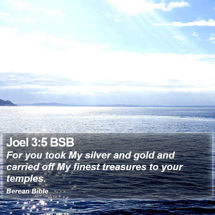 Joel 3:5 BSB Bible Study