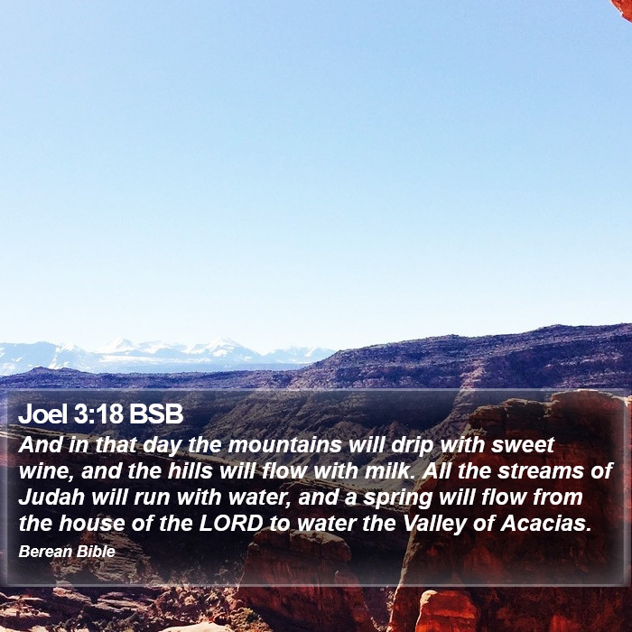 Joel 3:18 BSB Bible Study