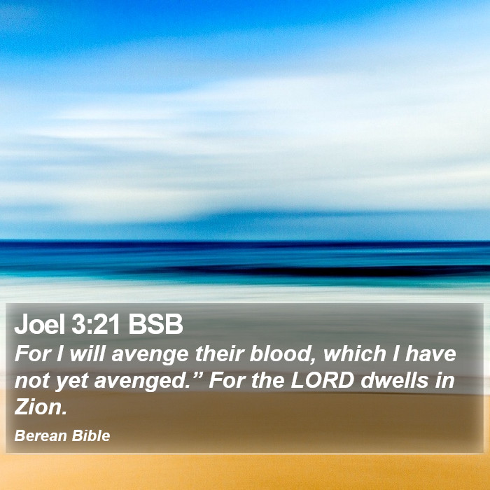 Joel 3:21 BSB Bible Study