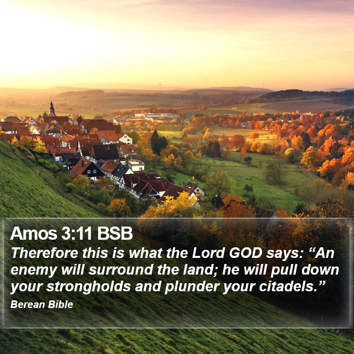 Amos 3:11 BSB Bible Study