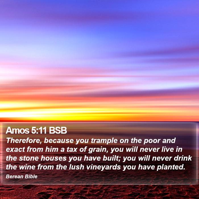 Amos 5:11 BSB Bible Study