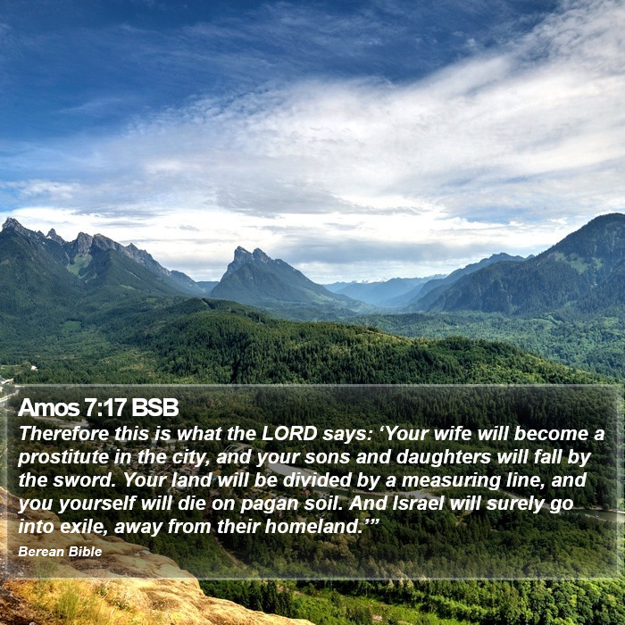 Amos 7:17 BSB Bible Study