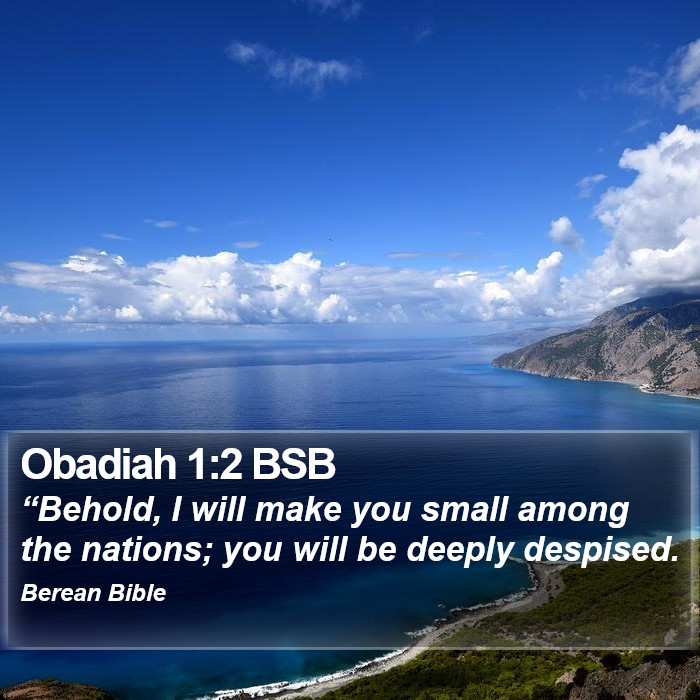 Obadiah 1:2 BSB Bible Study