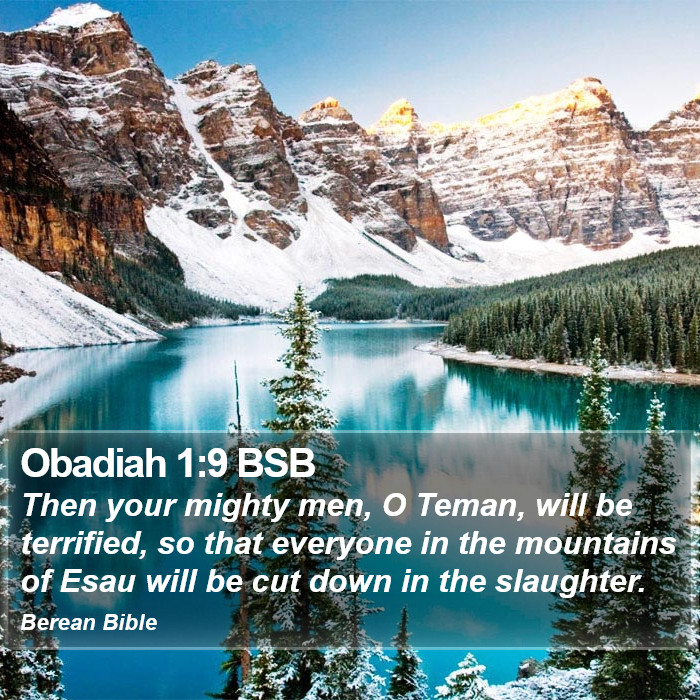 Obadiah 1:9 BSB Bible Study