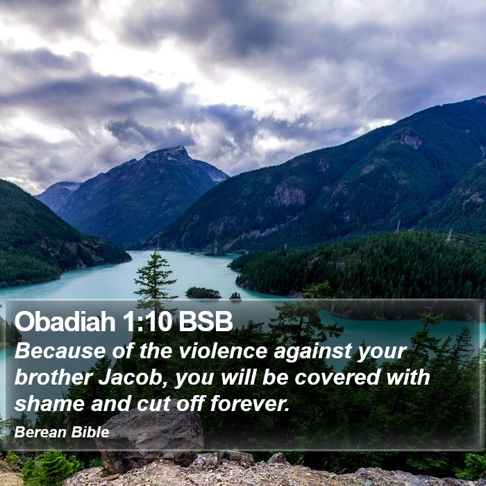 Obadiah 1:10 BSB Bible Study