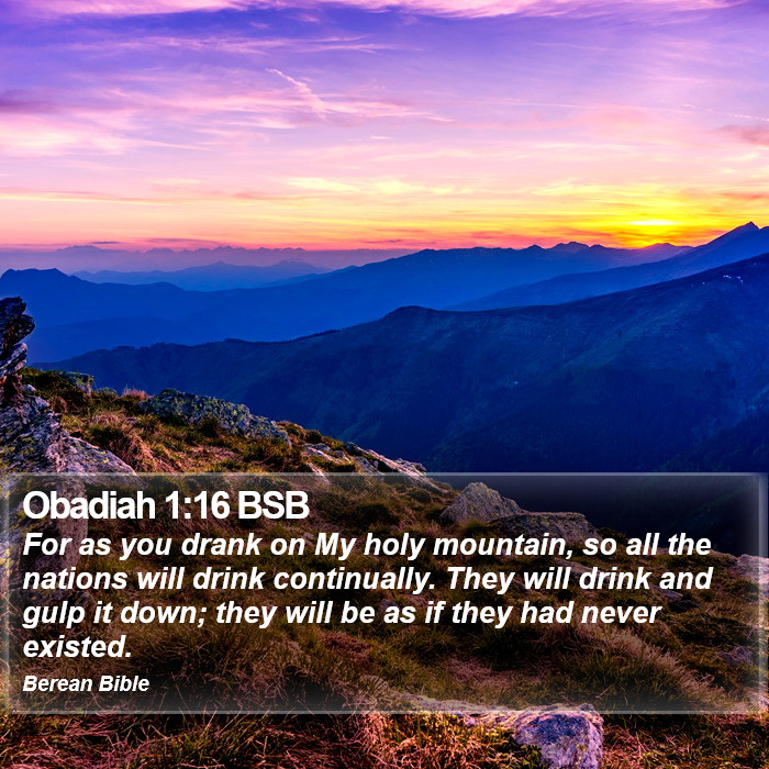 Obadiah 1:16 BSB Bible Study