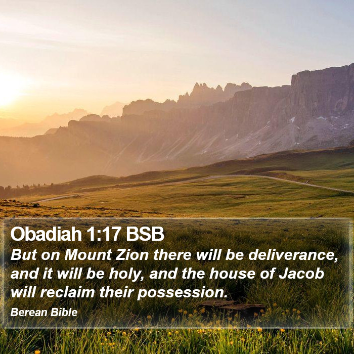 Obadiah 1:17 BSB Bible Study