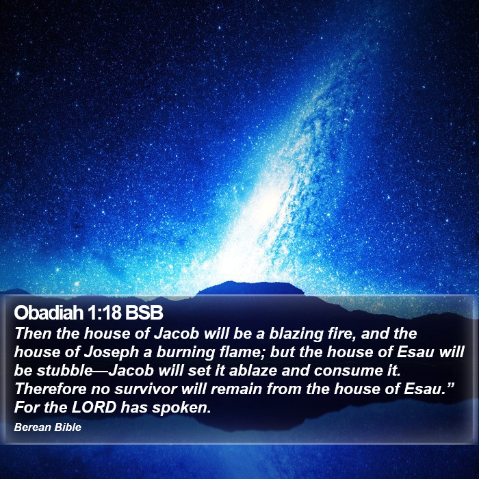 Obadiah 1:18 BSB Bible Study