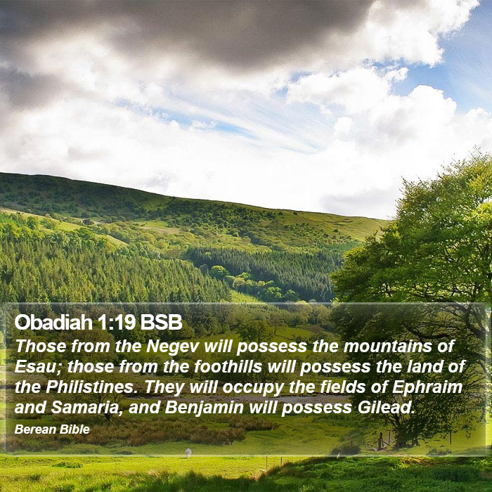 Obadiah 1:19 BSB Bible Study