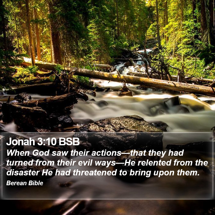 Jonah 3:10 BSB Bible Study