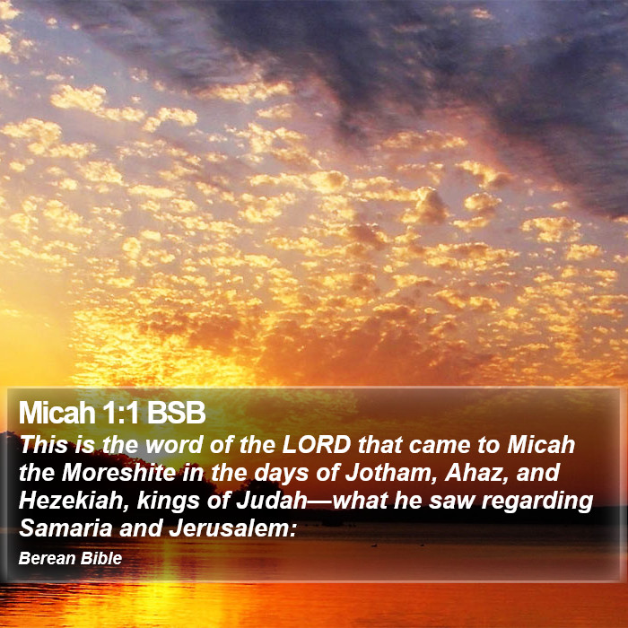 Micah 1:1 BSB Bible Study