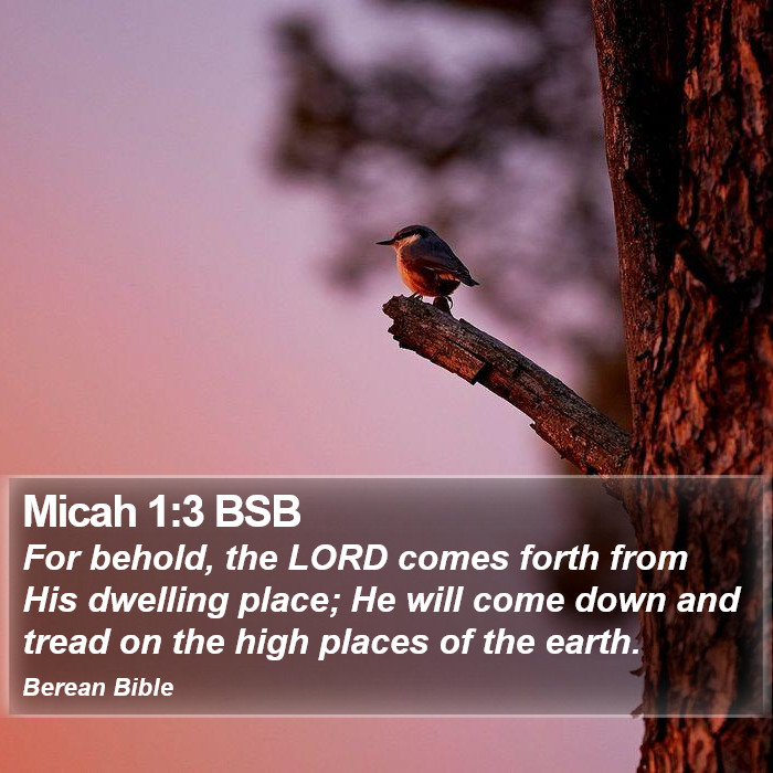 Micah 1:3 BSB Bible Study