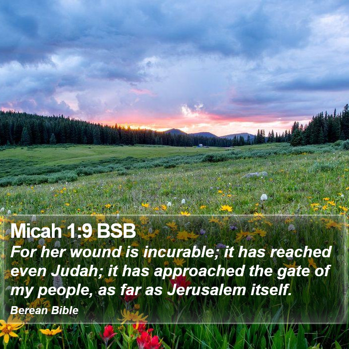 Micah 1:9 BSB Bible Study