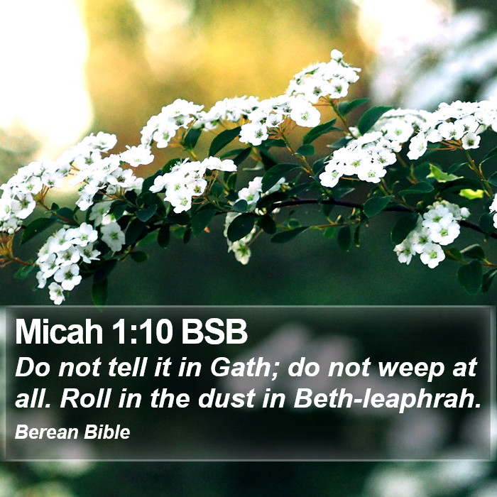 Micah 1:10 BSB Bible Study