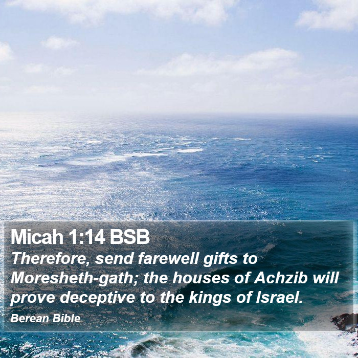 Micah 1:14 BSB Bible Study