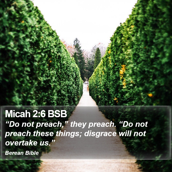 Micah 2:6 BSB Bible Study