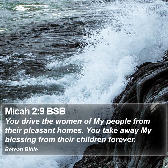 Micah 2:9 BSB Bible Study