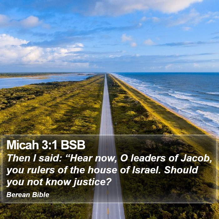 Micah 3:1 BSB Bible Study