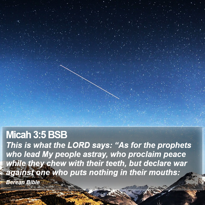 Micah 3:5 BSB Bible Study