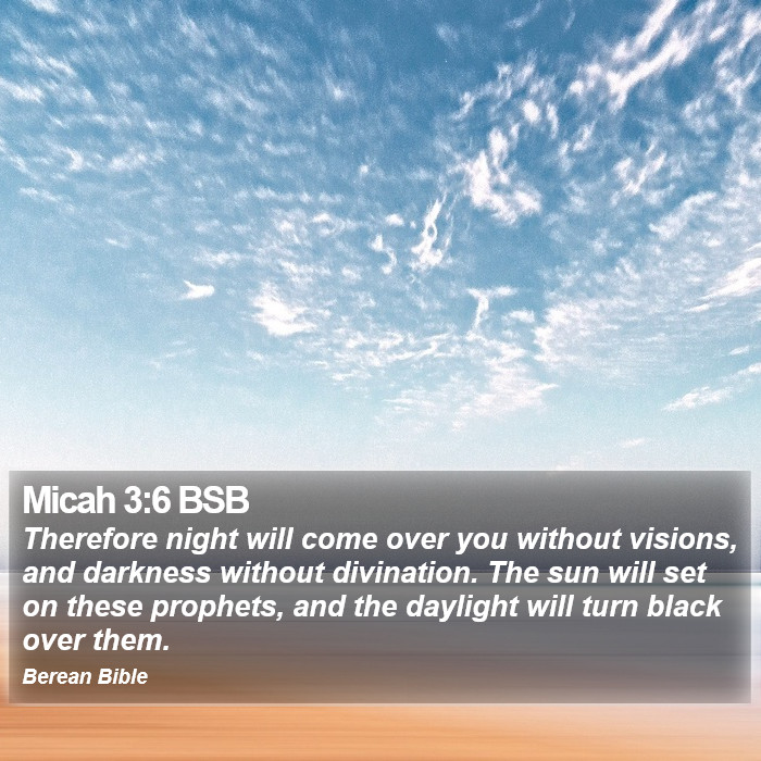 Micah 3:6 BSB Bible Study