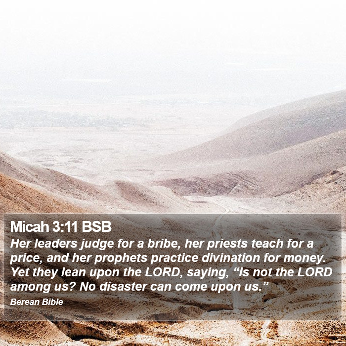 Micah 3:11 BSB Bible Study