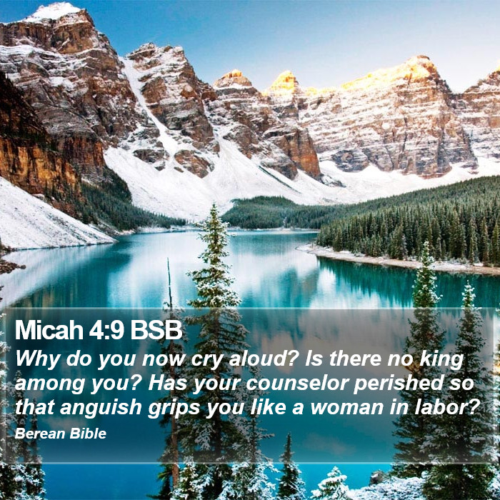 Micah 4:9 BSB Bible Study